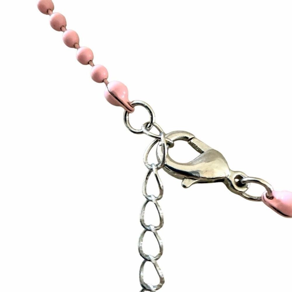 Mattel Barbie Pink Rhinestone Pendant Necklace - Picture 5 of 7
